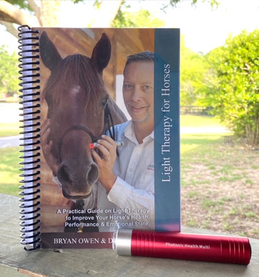 Red light therapy for horses multi light with book